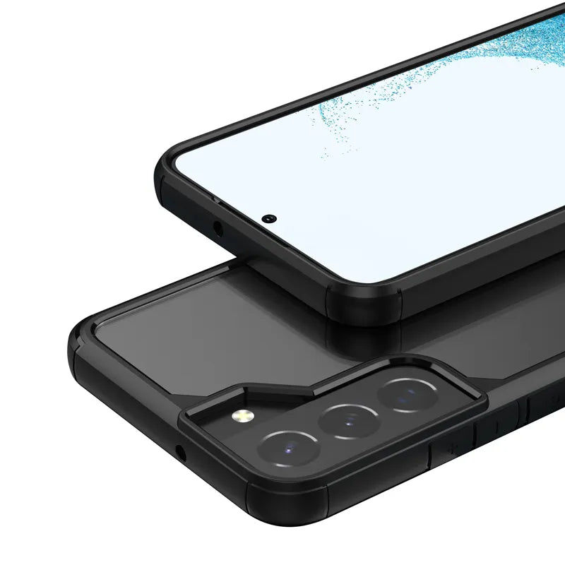Crong Hybrid Clear dėklas – dėklas, skirtas Samsung Galaxy S22+ (juodas)