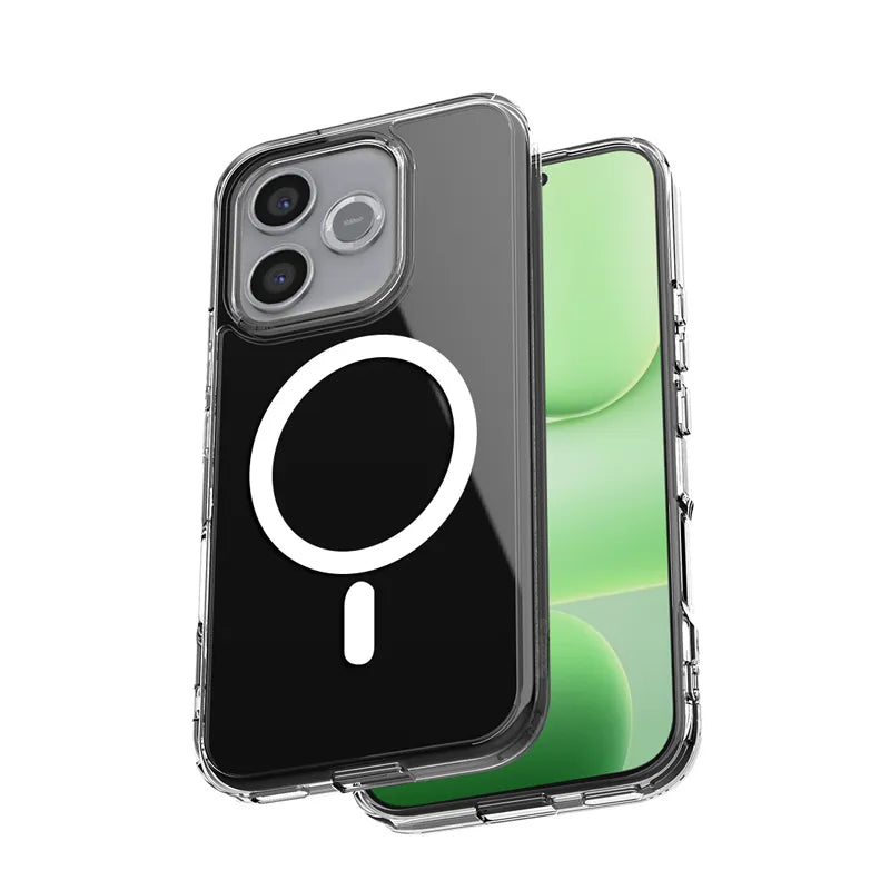 Crong Hybrid Clear Magnetic – dėklas MagSafe Honor 600 Lite 5G (skaidrus)