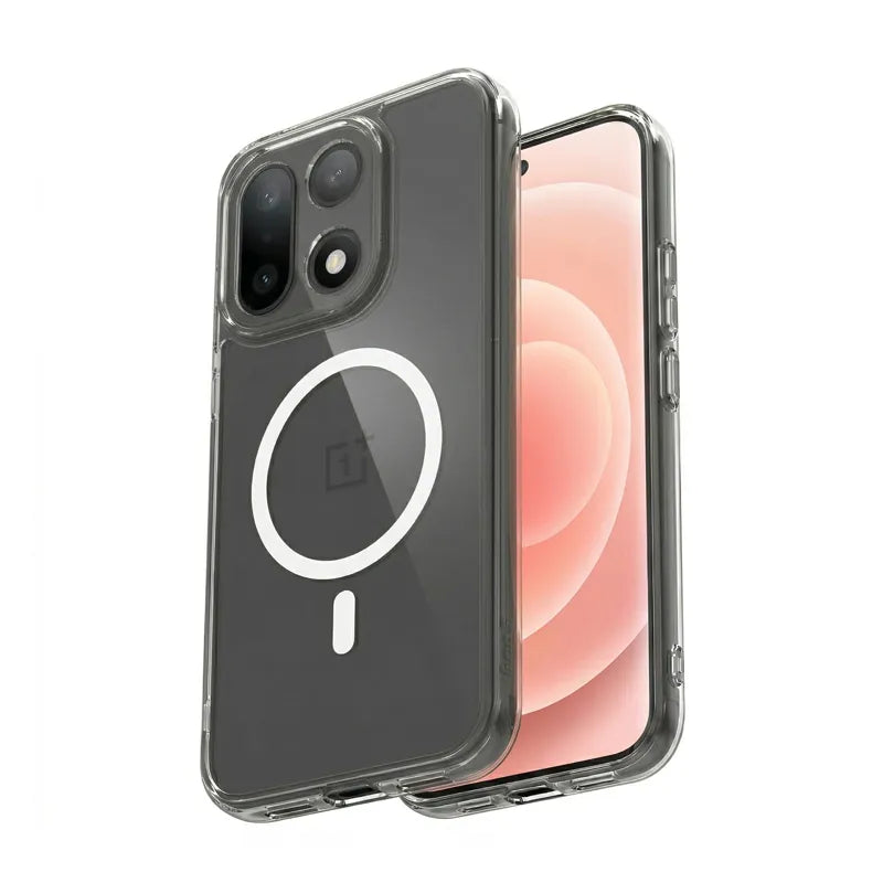 Crong Hybrid Clear Magnetic – dėklas MagSafe skirtas OnePlus 15 (skaidrus)