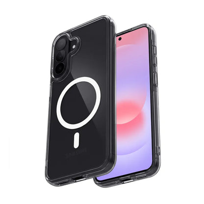 Crong Hybrid Clear Magnetic - dėklas su MagSafe Samsung Galaxy A37 / A36 (skaidrus)
