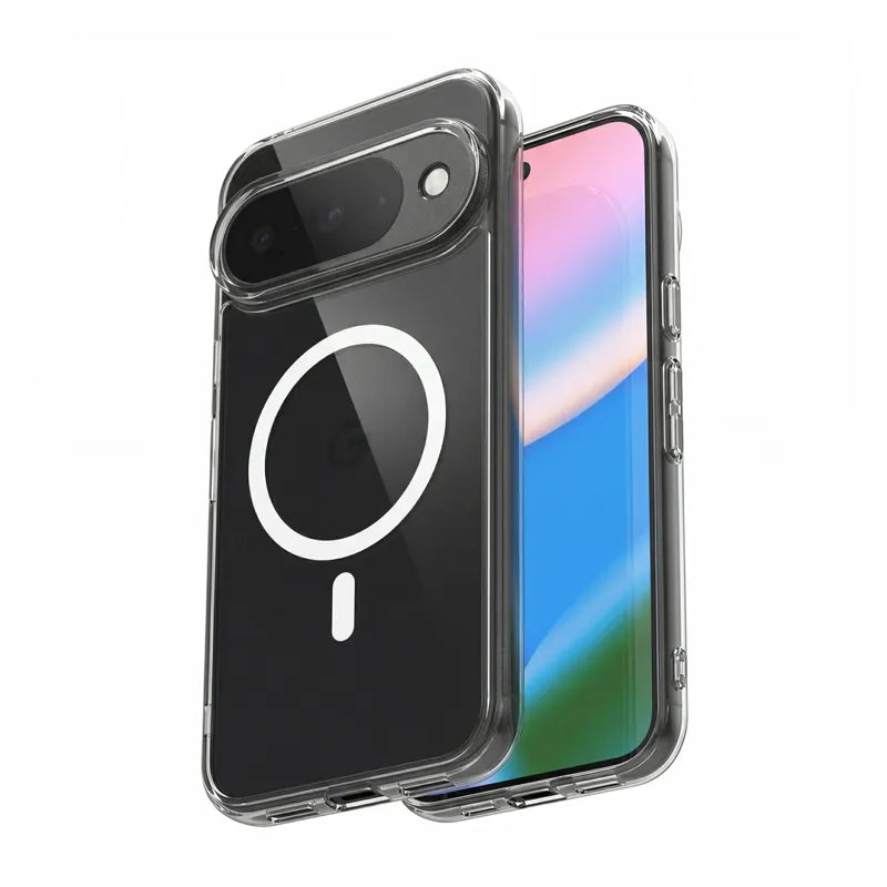 Crong Hybrid Clear Magnetic – MagSafe dėklas Google Pixel 10 / 10 Pro (Skaidrus)