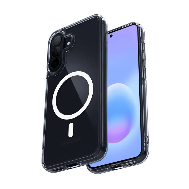 Crong Hybrid Clear Magnetic – „MagSafe“ dėklas Samsung Galaxy A57 (skaidrus)