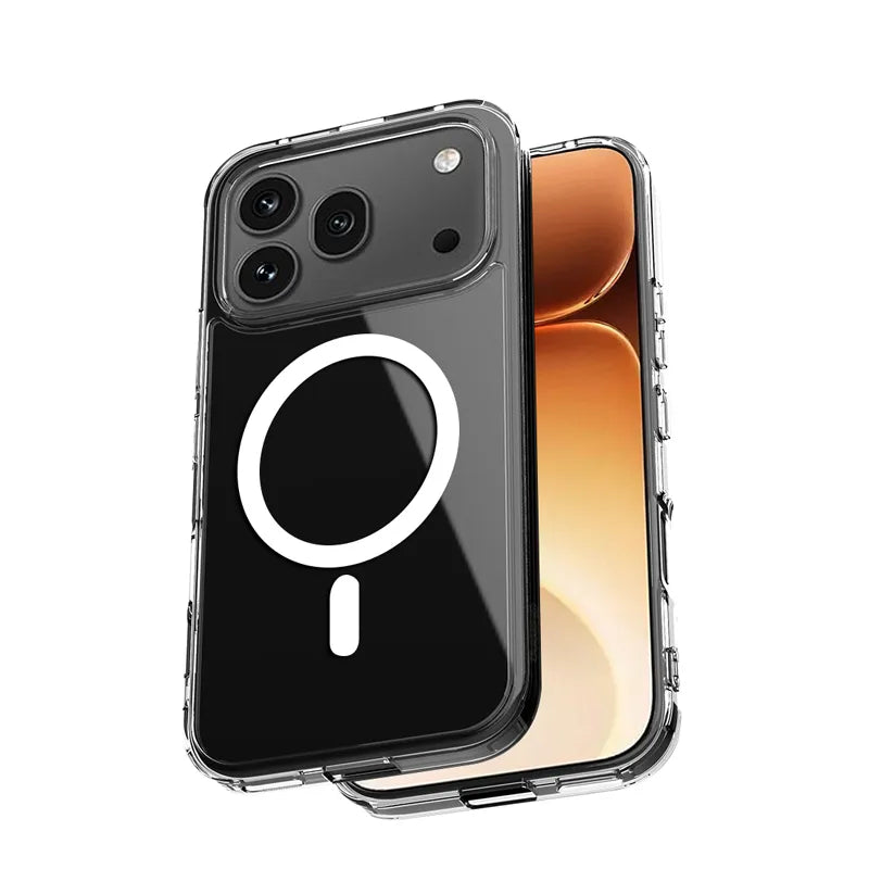Crong Hybrid Clear Magnetic - MagSafe dėklas, skirtas Honor 600 Pro 5G (skaidrus)