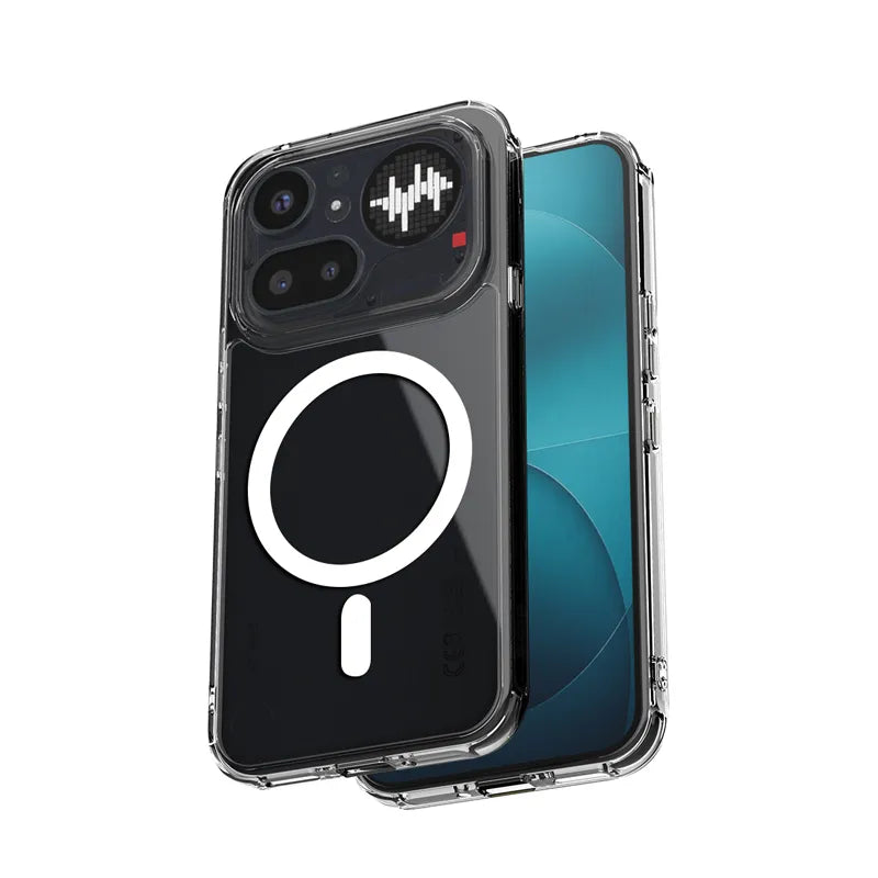 Crong Hybrid Clear Magnetic – MagSafe dėklas, skirtas Nothing Phone 4a Pro (skaidrus)