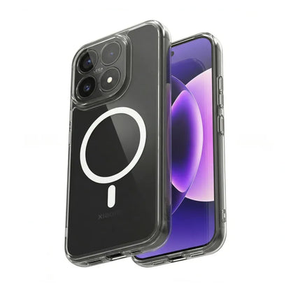 Crong Hybrid Clear Magnetic - MagSafe dėklas, skirtas Xiaomi 17 (skaidrus)
