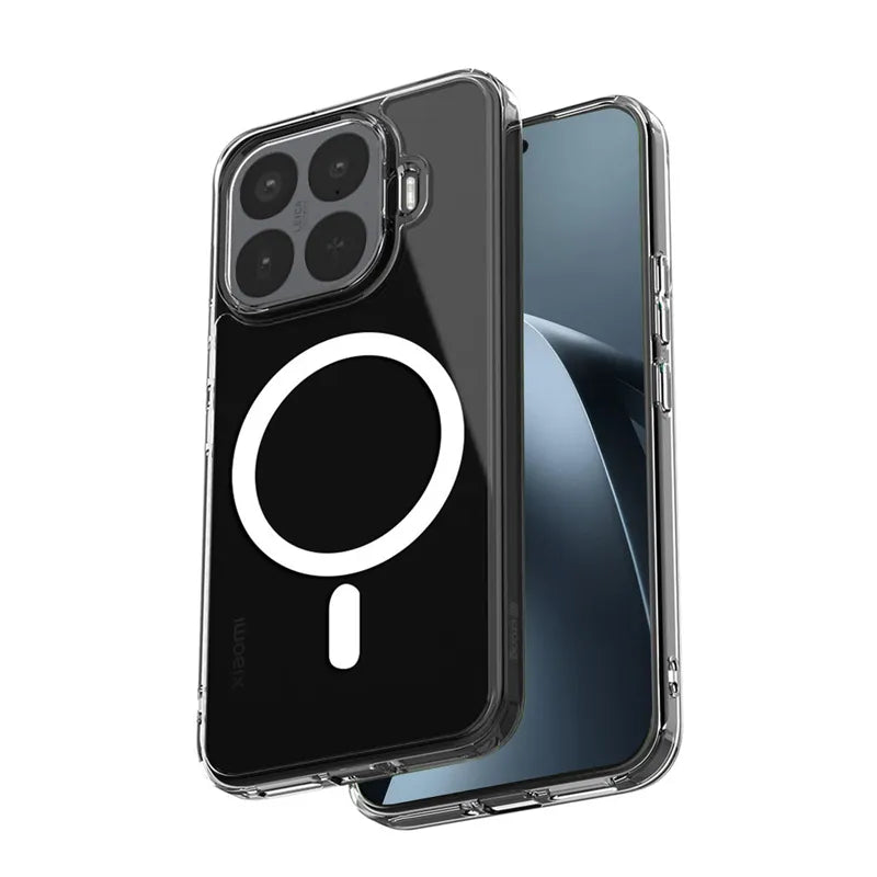 Crong Hybrid Clear Magnetic – "MagSafe" dėklas, skirtas Xiaomi 17T (skaidrus)