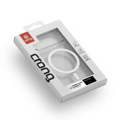 Crong Hybrid Clear Magnetic – Xiaomi 15T MagSafe dėklas (skaidrus)