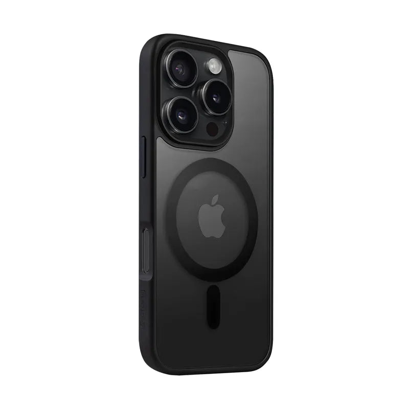 Crong Hybrid Frost MAG dėklas – dėklas su MagSafe, skirtas iPhone 16 Pro Max (juodas)