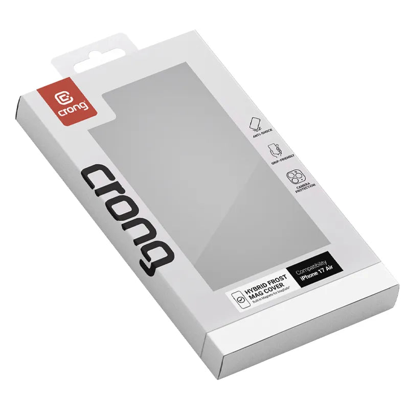 Crong Hybrid Frost MAG dėklas - MagSafe iPhone Air dėklas (juodas)