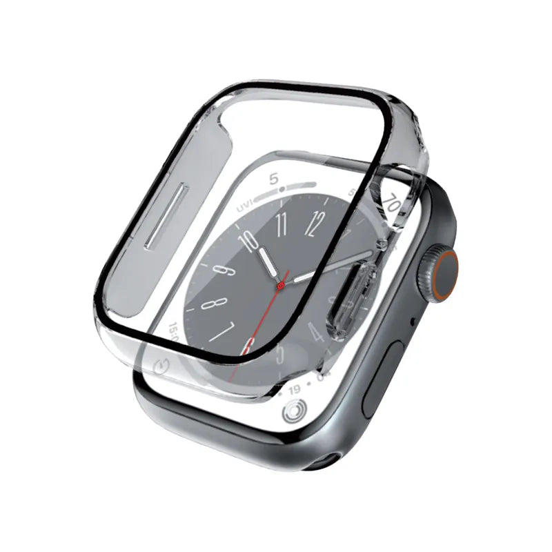 Crong Hybrid laikrodžio dėklas - dėklas su stiklu, skirtas Apple Watch 41 mm (skaidrus)