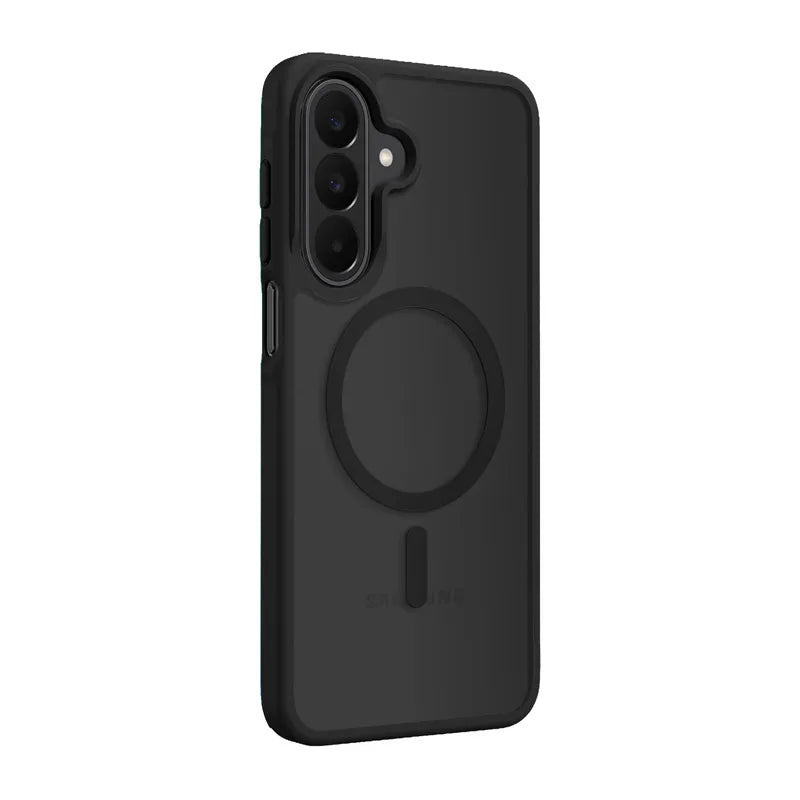 Crong Hybrid Matte Magnetic – dėklas „MagSafe“ Samsung Galaxy A27 5G (juodas)