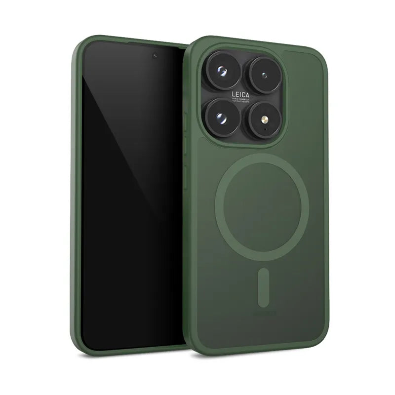 Crong Hybrid Matte Magnetic - dėklas Xiaomi 17 MagSafe (žalias)