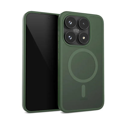 Crong Hybrid Matte Magnetic - dėklas Xiaomi 17 MagSafe (žalias)