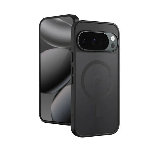 Crong Hybrid Matte Magnetic - MagSafe dėklas Google Pixel 10 Pro (Juodas)