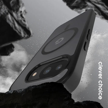 Crong Hybrid Matte Magnetic – MagSafe dėklas Google Pixel 10a (juodas)