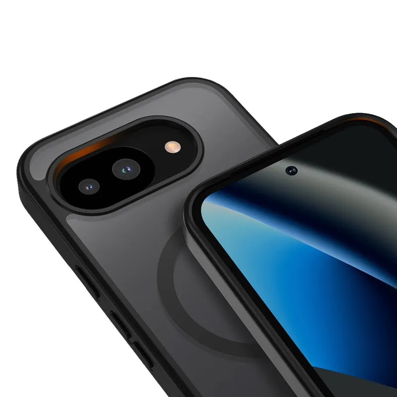Crong Hybrid Matte Magnetic – MagSafe dėklas Google Pixel 10a (juodas)