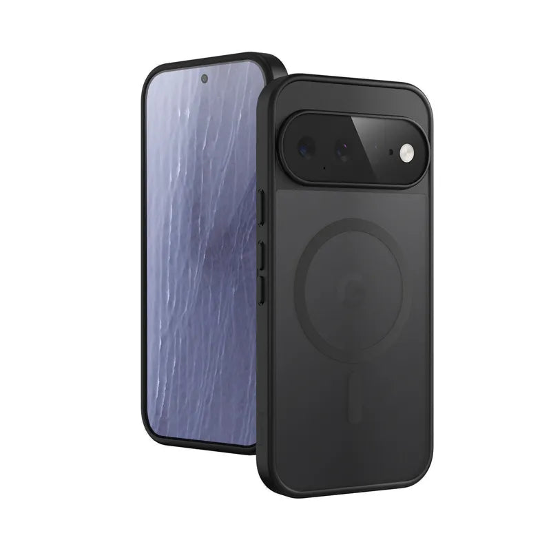 Crong Hybrid Matte Magnetic – MagSafe dėklas Google Pixel 11 (juodas)