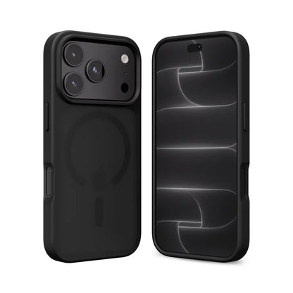 Crong Hybrid Matte Magnetic – MagSafe dėklas iPhone 18 Pro / 17 Pro (juodas)