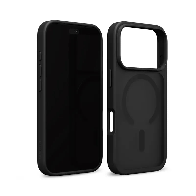 Crong Hybrid Matte Magnetic – MagSafe dėklas iPhone 18 Pro / 17 Pro (juodas)