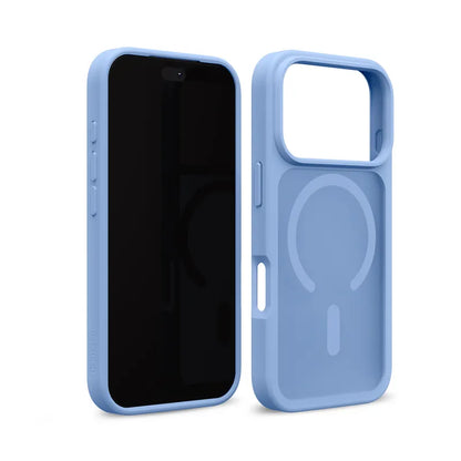 Crong Hybrid Matte Magnetic – MagSafe dėklas iPhone 18 Pro Max / 17 Pro Max (mėlynas)