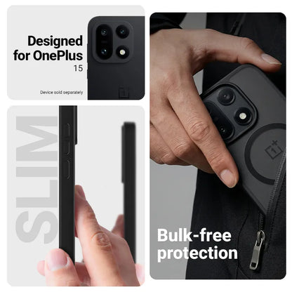 Crong Hybrid Matte Magnetic - MagSafe dėklas OnePlus 15 (juodas)