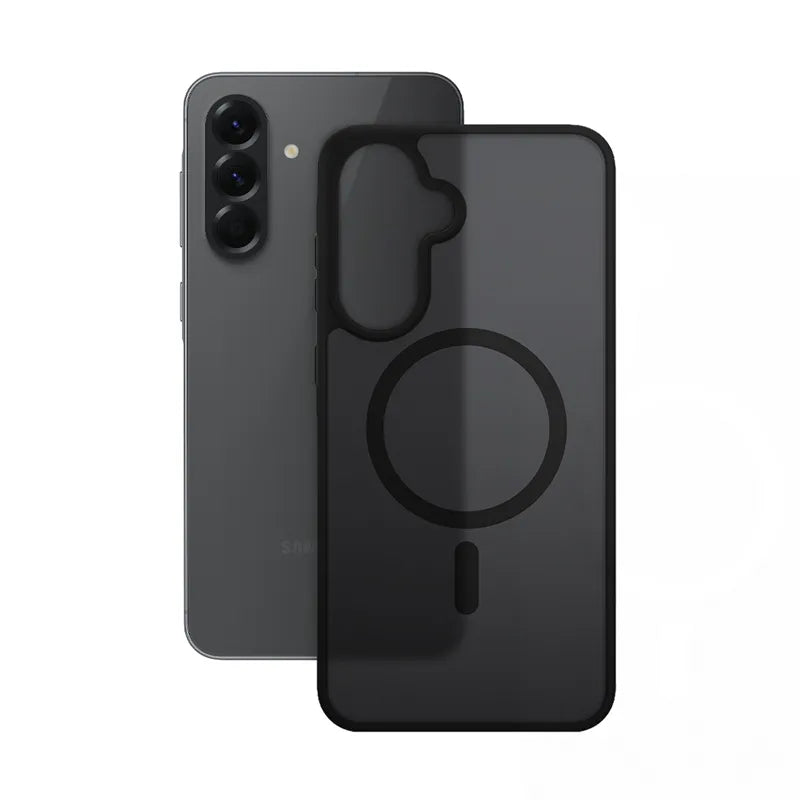 Crong Hybrid Matte Magnetic - MagSafe dėklas Samsung Galaxy A37 / A36 (juodas)