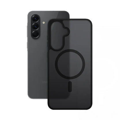 Crong Hybrid Matte Magnetic - MagSafe dėklas Samsung Galaxy A37 / A36 (juodas)
