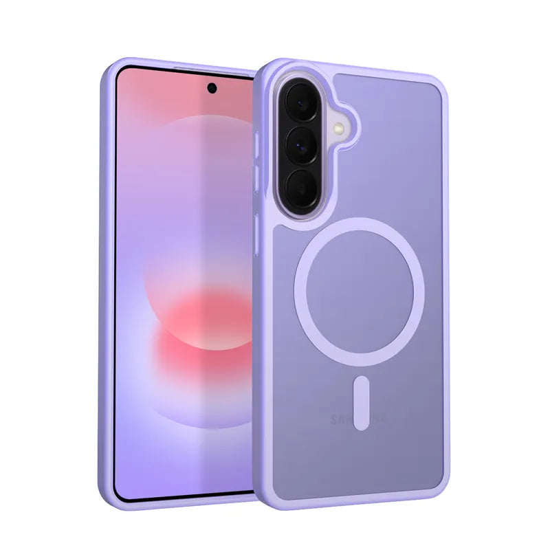 Crong Hybrid Matte Magnetic - MagSafe dėklas Samsung Galaxy A37 / A36 (levandų spalvos)