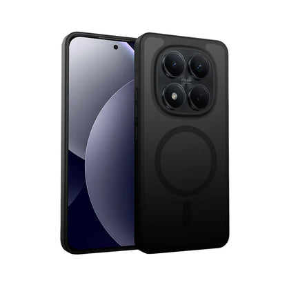 Crong Hybrid Matte Magnetic - MagSafe dėklas, skirtas Xiaomi Redmi Note 15 Pro (juodas)