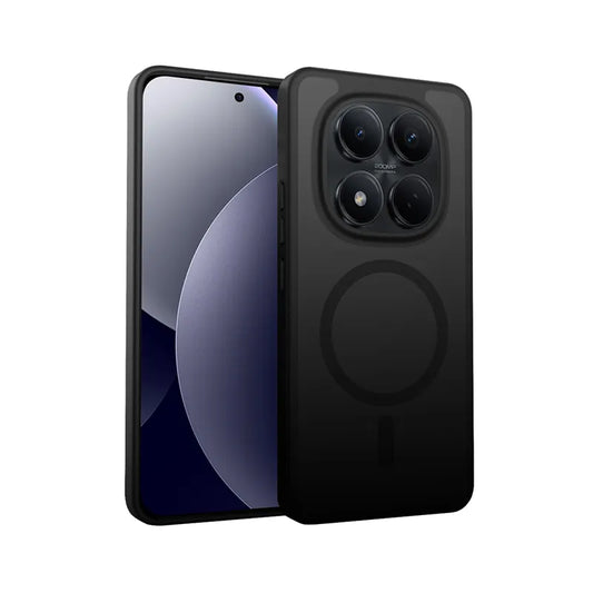 Crong Hybrid Matte Magnetic - MagSafe dėklas, skirtas Xiaomi Redmi Note 15 Pro (juodas)