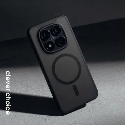 Crong Hybrid Matte Magnetic – MagSafe dėklas Xiaomi Redmi Note 15 Pro+ (juodas)