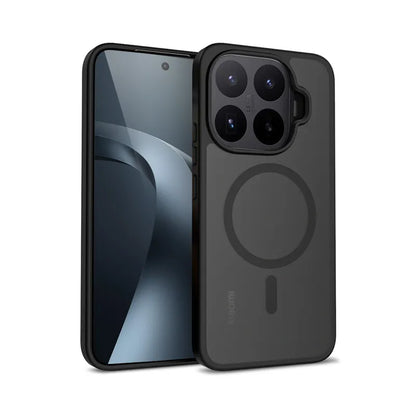 Crong Hybrid Matte Magnetic – Xiaomi 17T MagSafe dėklas (juodas)