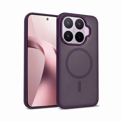 Crong Hybrid Matte Magnetic – Xiaomi 17T MagSafe dėklas (violetinis)