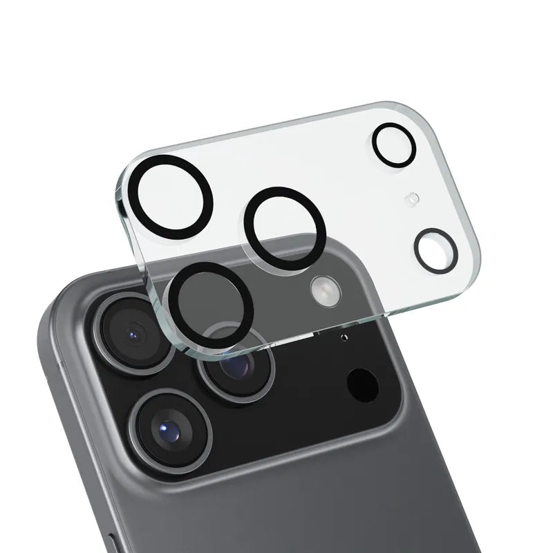 Crong Lens Shield – Stiklinė apsauga iPhone 17 Pro kamerai ir objektyvui