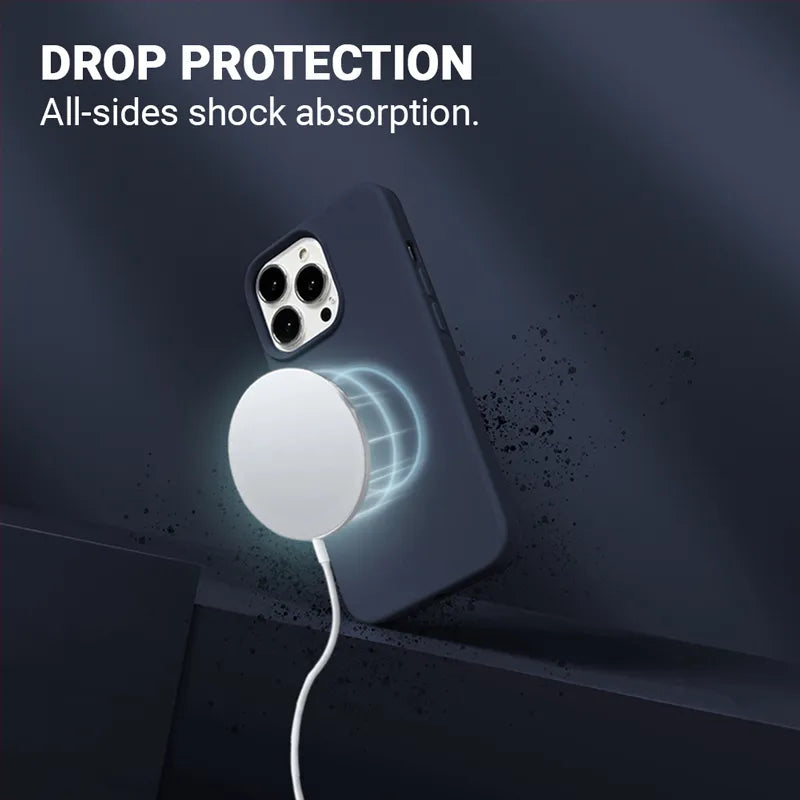 Crong Magnetinis dėklas – „iPhone 13 Pro Max“ „MagSafe“ dėklas (tamsiai mėlynas)