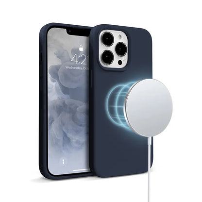 Crong Magnetinis dėklas – „iPhone 13 Pro Max“ „MagSafe“ dėklas (tamsiai mėlynas)