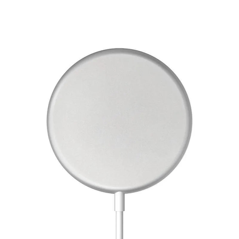 Crong MagSpot bevielis įkroviklis – aliumininis „MagSafe“ 15W indukcinis įkroviklis (Sidabro baltumo)