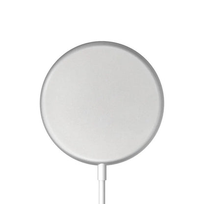 Crong MagSpot bevielis įkroviklis – aliumininis „MagSafe“ 15W indukcinis įkroviklis (Sidabro baltumo)