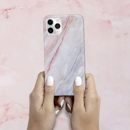 Crong Marble dėklas – iPhone 11 Pro dėklas (Rožinė)