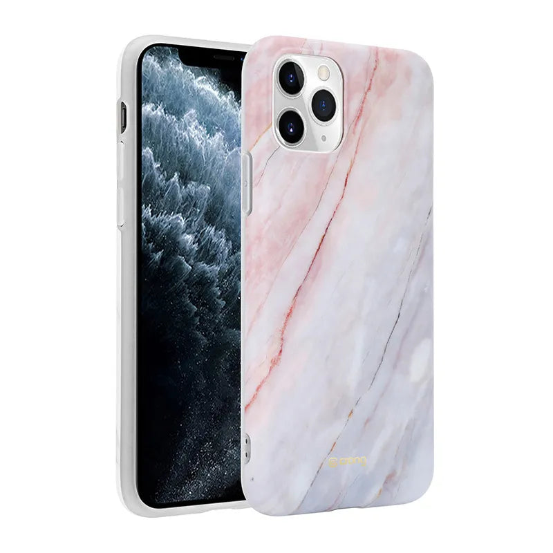Crong Marble dėklas – iPhone 11 Pro dėklas (Rožinė)