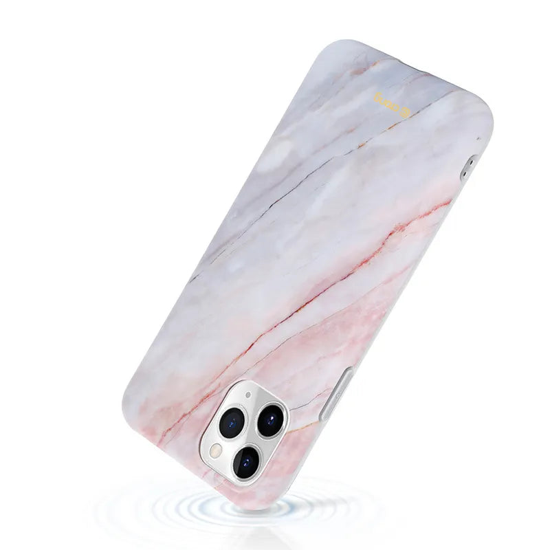 Crong Marble dėklas – iPhone 11 Pro dėklas (Rožinė)
