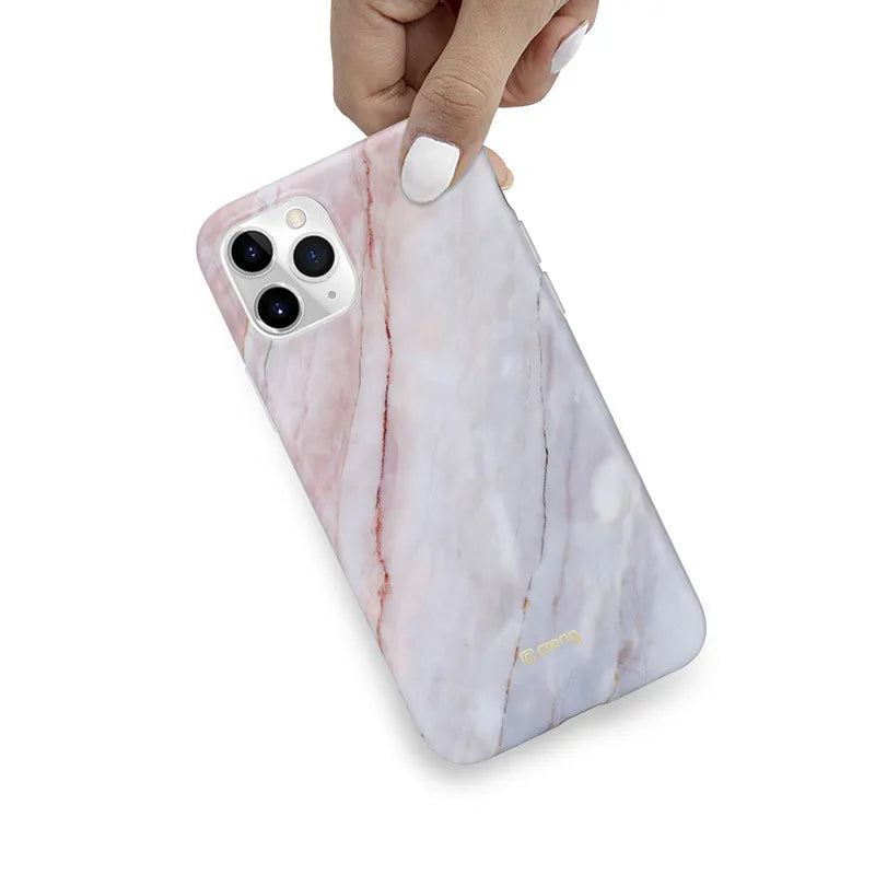 Crong Marble dėklas – iPhone 11 Pro dėklas (Rožinė)
