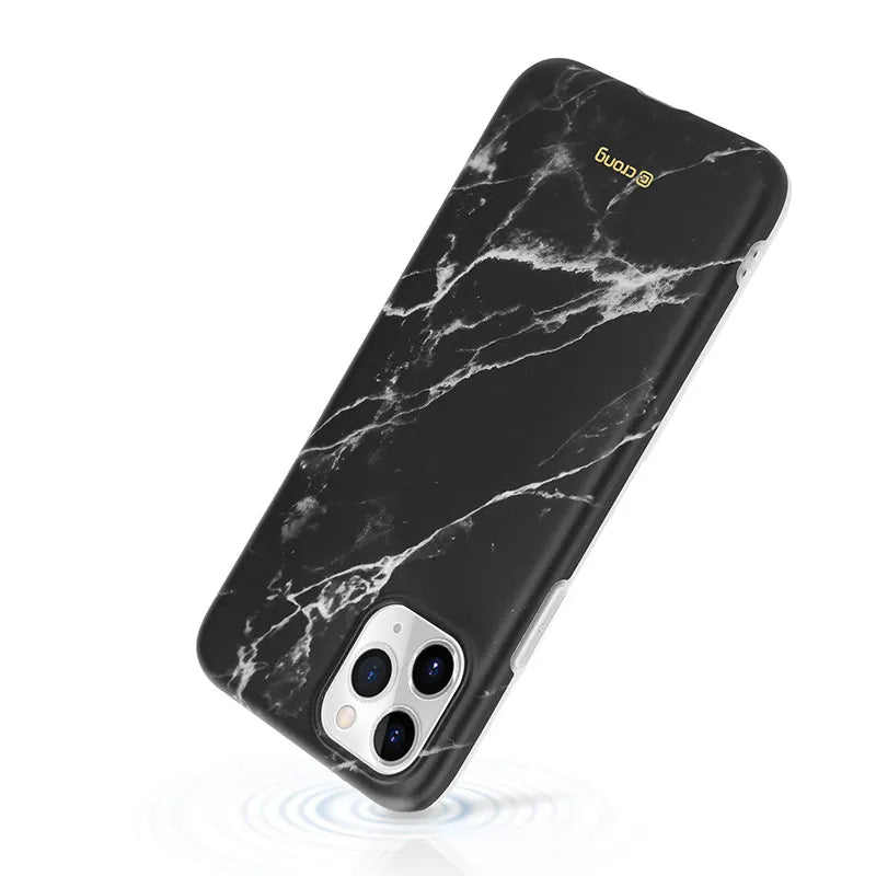 Crong Marmuro dėklas – iPhone 11 Pro dėklas (juodas)
