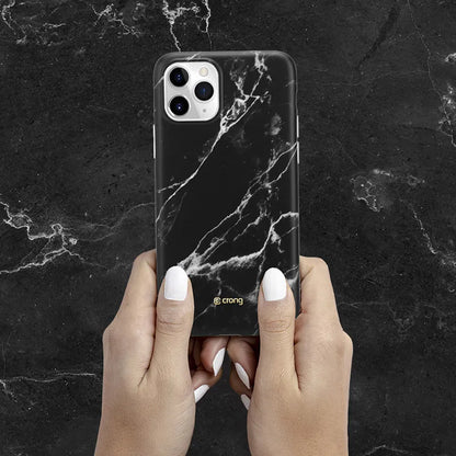 Crong Marmuro dėklas – iPhone 11 Pro dėklas (juodas)