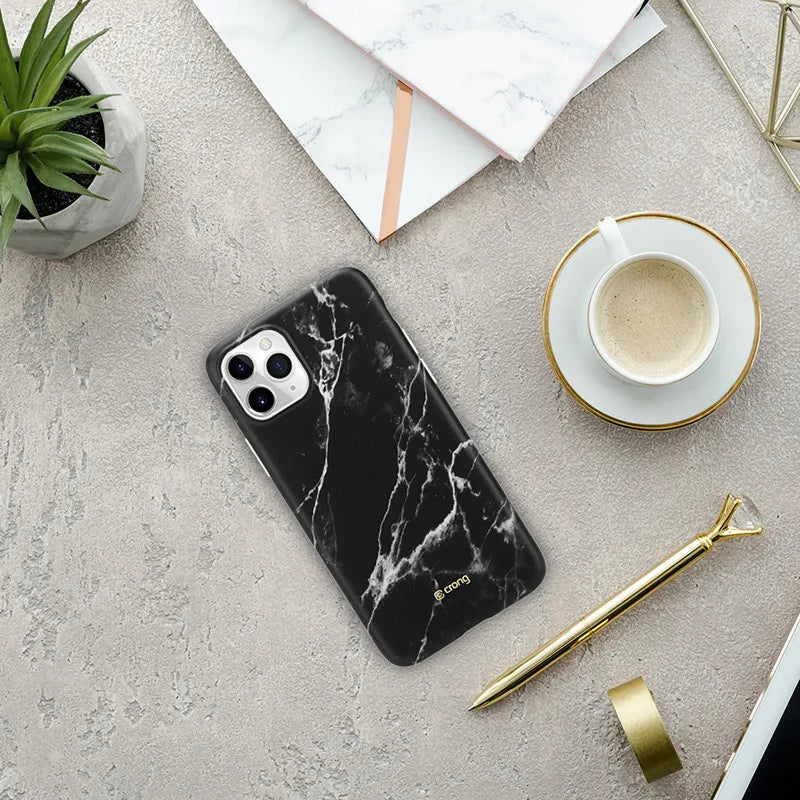Crong Marmuro dėklas – iPhone 11 Pro dėklas (juodas)