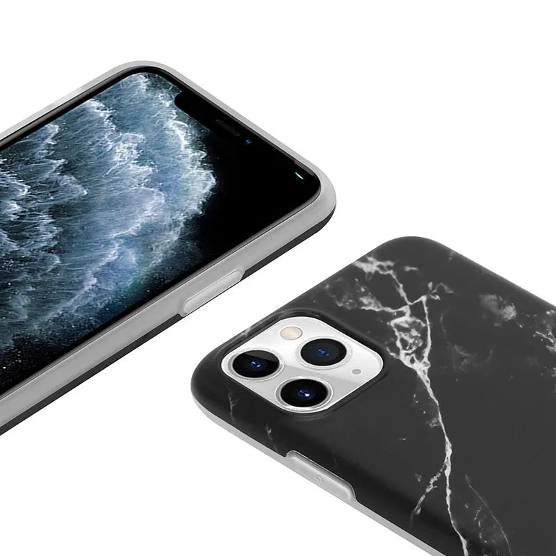 Crong Marmuro dėklas – iPhone 11 Pro dėklas (juodas)
