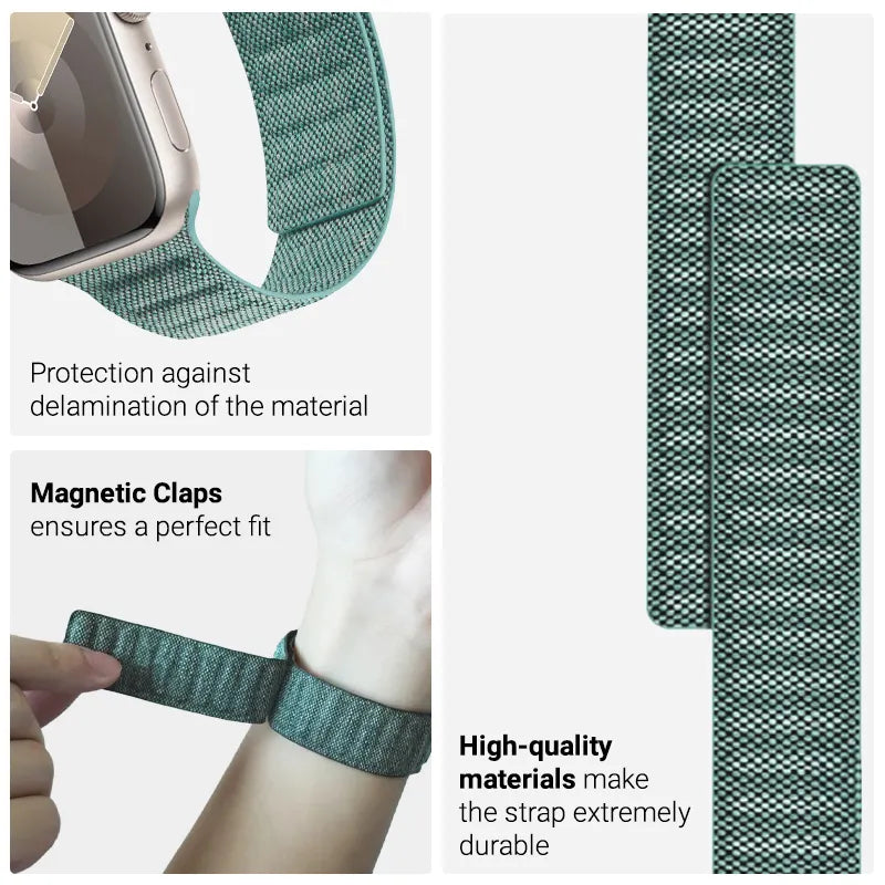 Crong Melange – magnetinis dirželis Apple Watch 38/40/41/42 mm (turkio melange)
