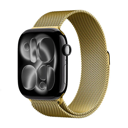 Crong Milano Plienas - Nerūdijančio plieno apyrankė, skirta Apple Watch 38/40/41/42 mm (auksinė)