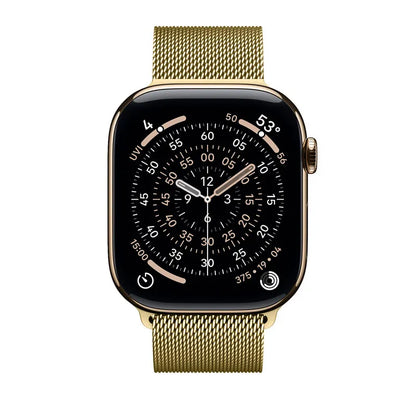 Crong Milano Plienas - Nerūdijančio plieno apyrankė, skirta Apple Watch 38/40/41/42 mm (auksinė)