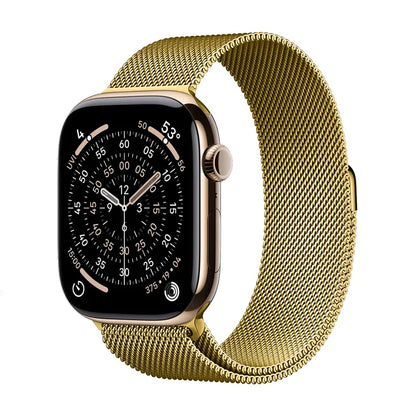 Crong Milano Plienas - Nerūdijančio plieno apyrankė, skirta Apple Watch 38/40/41/42 mm (auksinė)